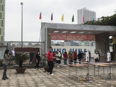 Trường THCS  Mỗ Lao diễn tập đón học sinh quay trở lại trường sau thời gian tạm dừng đến trường do ảnh hưởng của đại dịch Covid 19