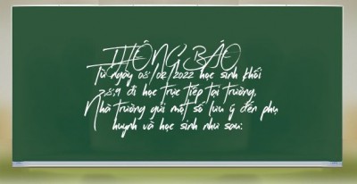 Thông báo   những lưu ý  khi học sinh đi học trực tiếp docx