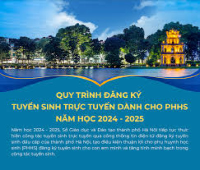 Hướng dẫn quy trình tuyển sinh trực tuyến năm học 2024 - 2025