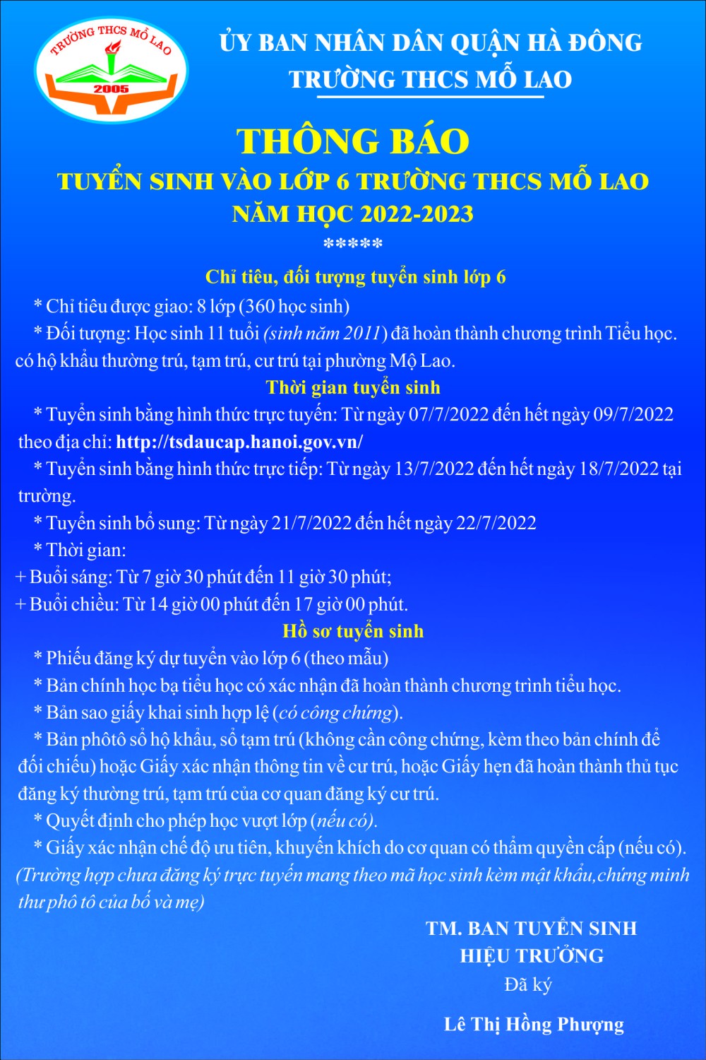 Ảnh tuyển sinh